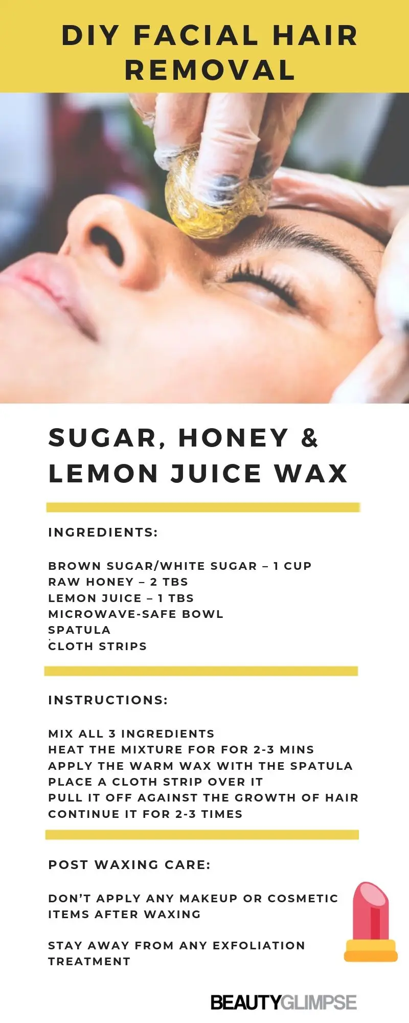 how to make homemade facial wax